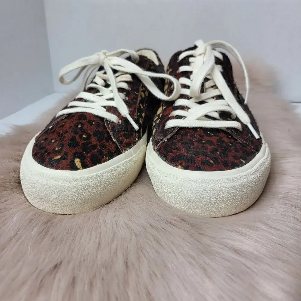 Madewell Sidewalk Lowtop Sneakers Leopard Print Sneaker Size 8.5